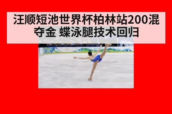 汪顺短池世界杯柏林站200混夺金 蝶泳腿技术回归